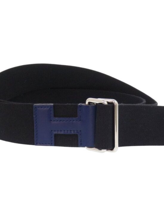 Hermes Accessories - ★SOLD★ Hermes Nomad 40 Belt Canvas Leather Black Blue